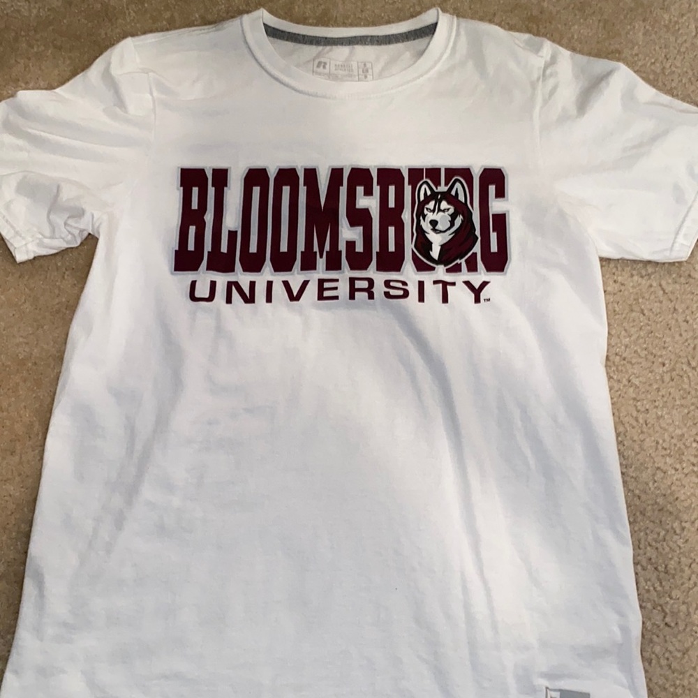 Boys White Bloomsburg University Short Sleeve Russel Athletic